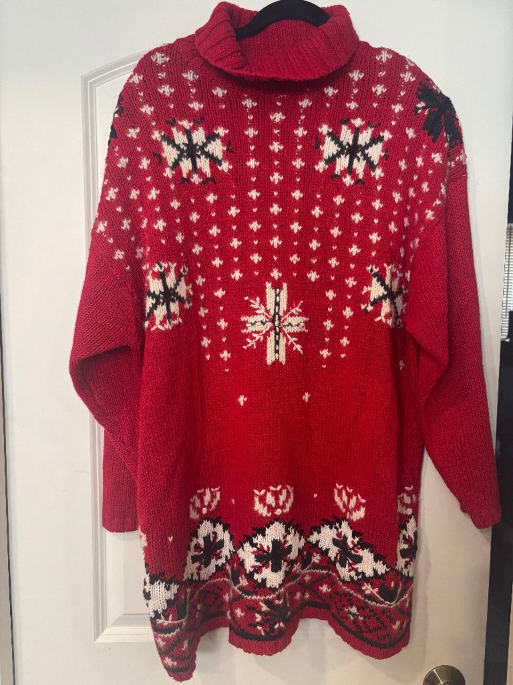 NWT Vintage 90s Venezia Jeans Lane Bryant Red Fair Isle Sweater Size 18/20